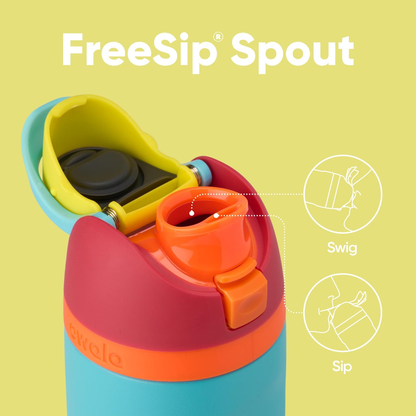 Owala FreeSip Insulated Stainless Steel Water Bottle, 710ml, Summer Sweetness