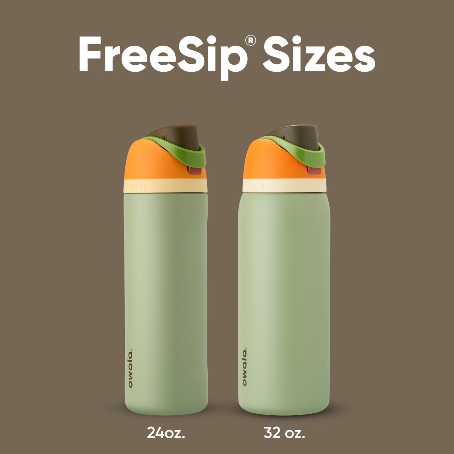 Owala FreeSip Insulated Stainless Steel Water Bottle, 710ml, Camo Cool