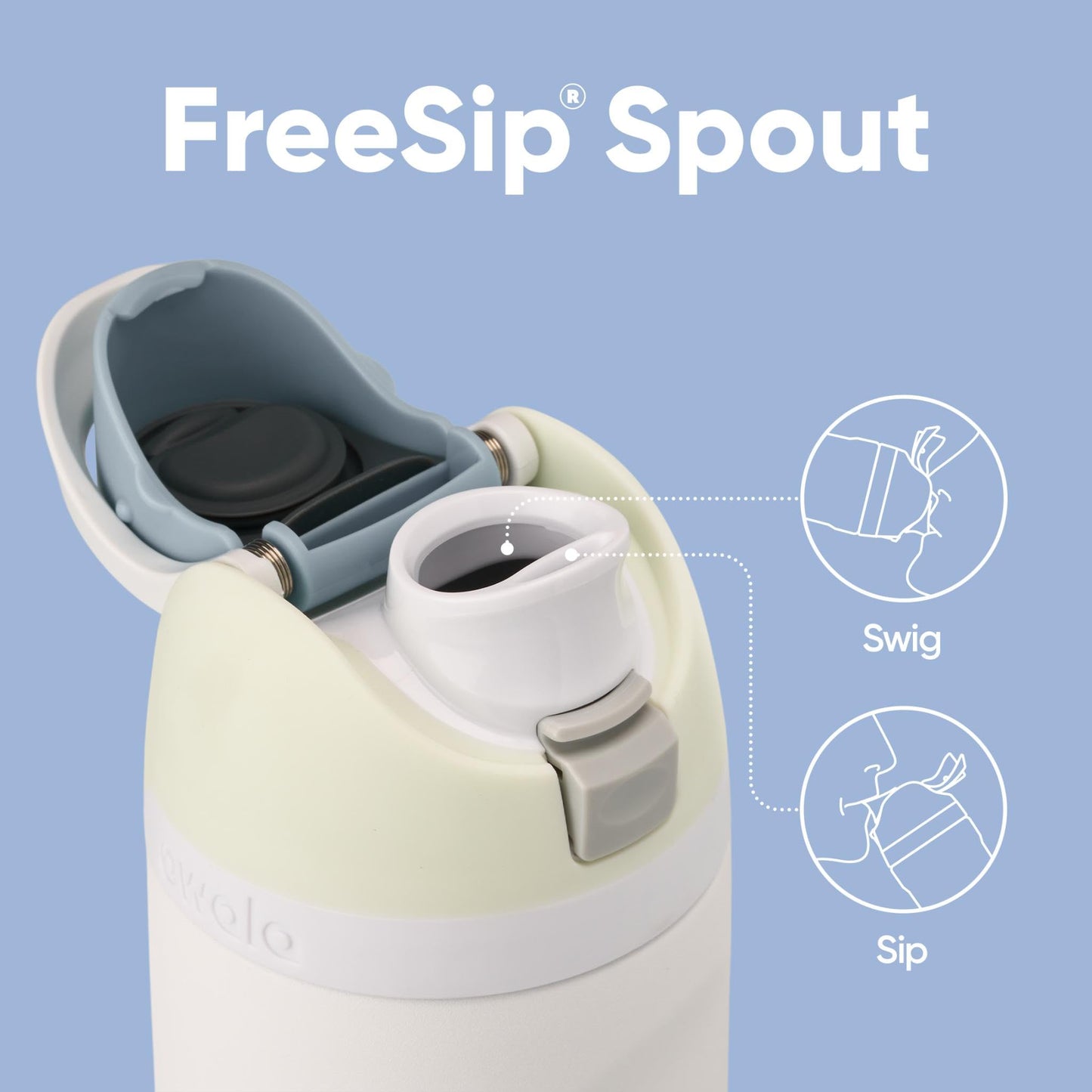 Owala FreeSip Insulated Stainless Steel Water Bottle, 710ml, Iced Breeze