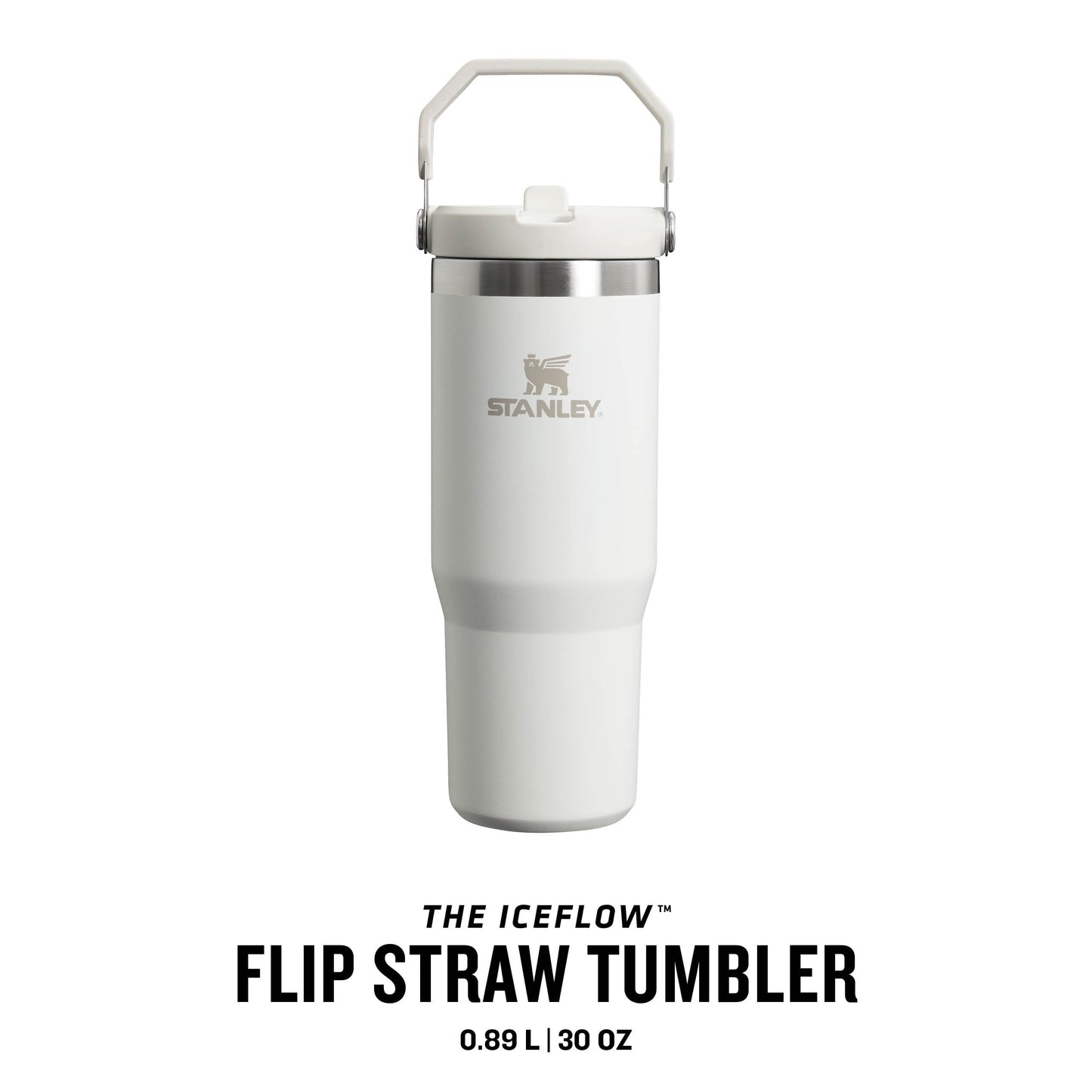 Stanley Flip Straw Tumbler 1.0 Water Bottle with Straw 0.89 L - Frost