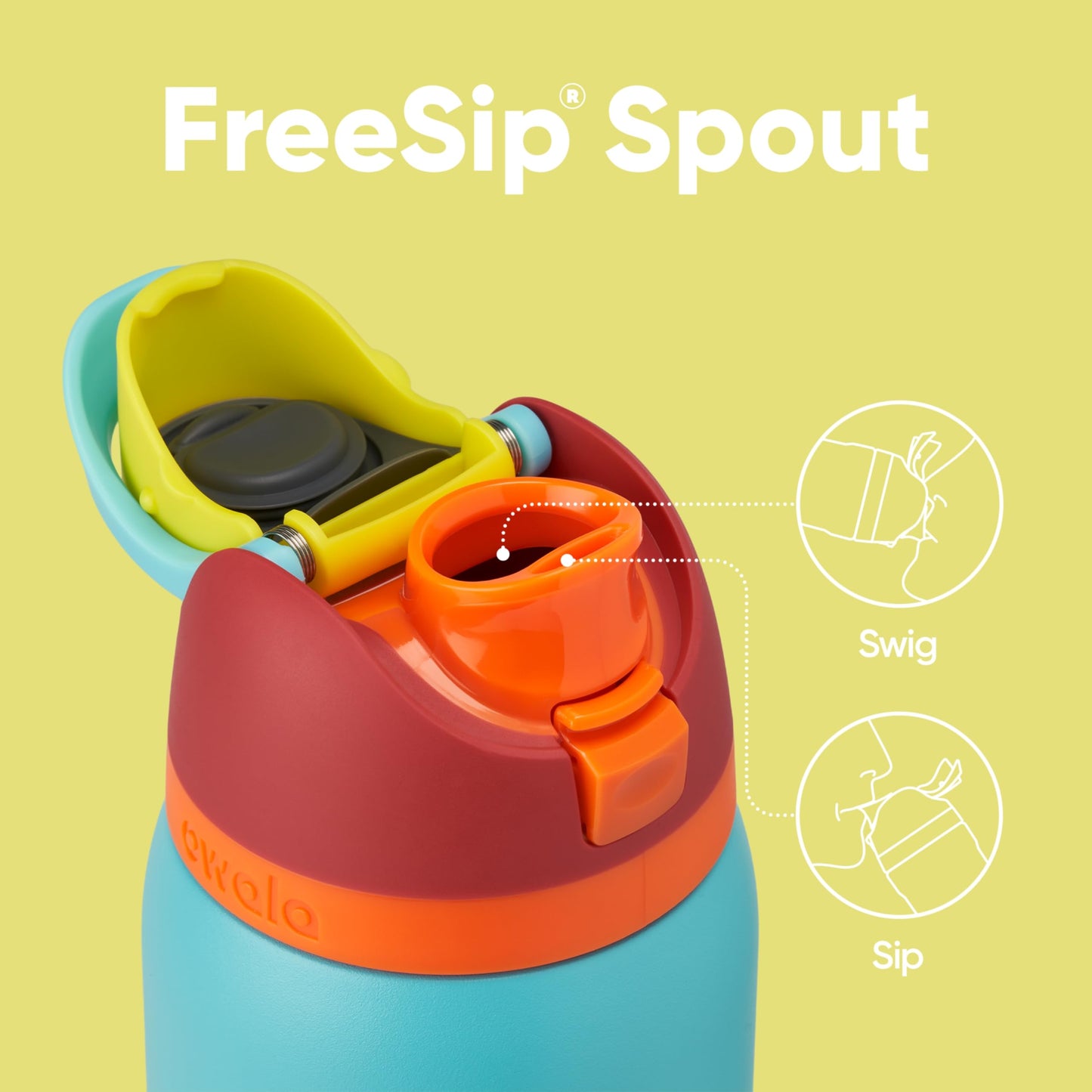 Owala FreeSip Insulated Stainless Steel Water Bottle, 945ml, Summer Sweetness