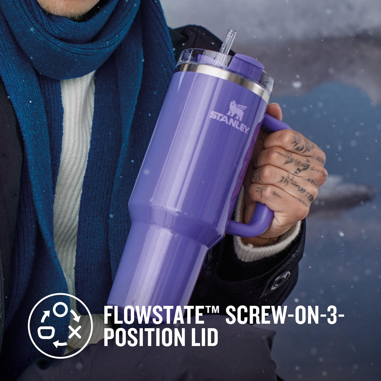 STANLEY Quencher H2.0 FlowState Tumbler 1.2L - Dahlia Shimmer