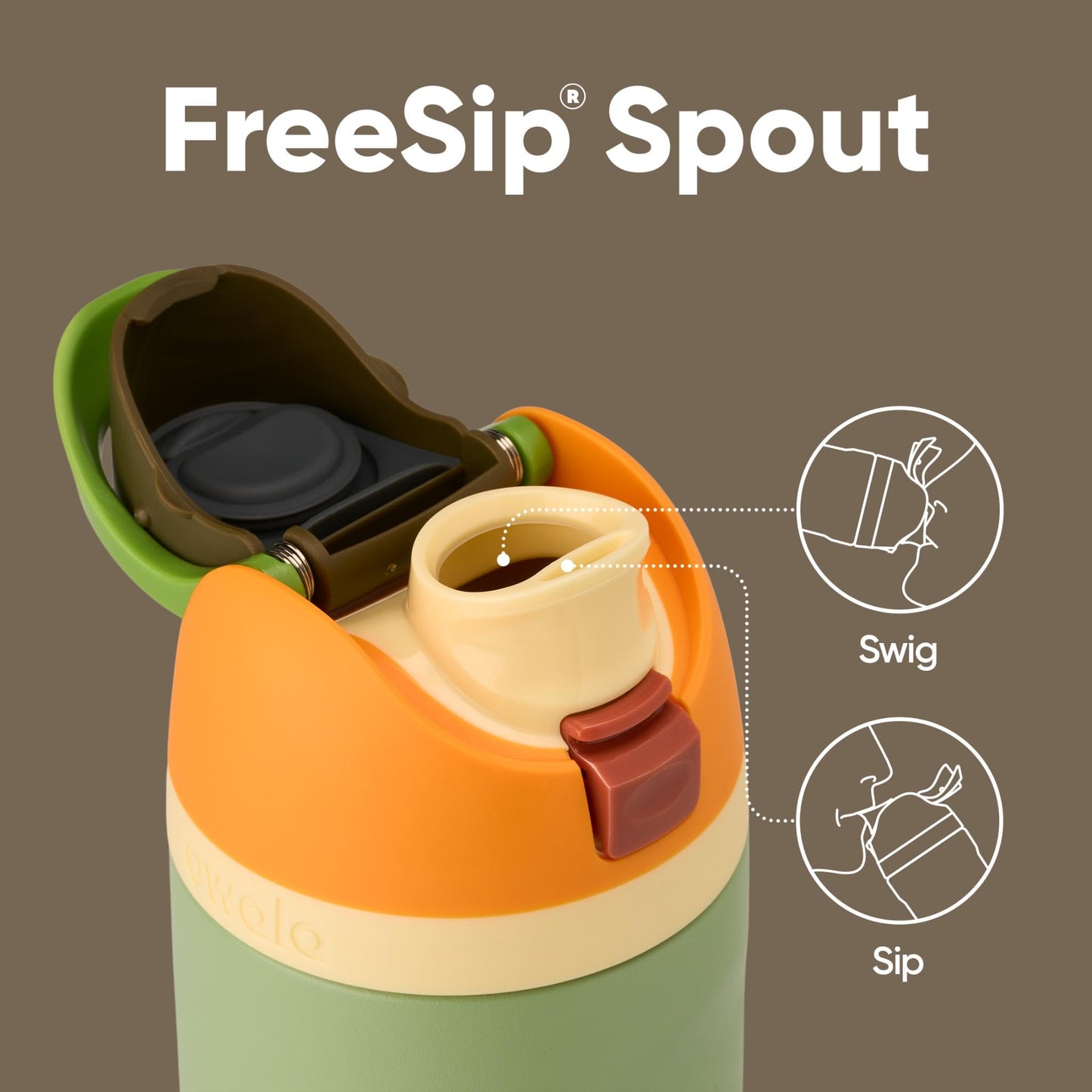 Owala FreeSip Insulated Stainless Steel Water Bottle, 710ml, Camo Cool