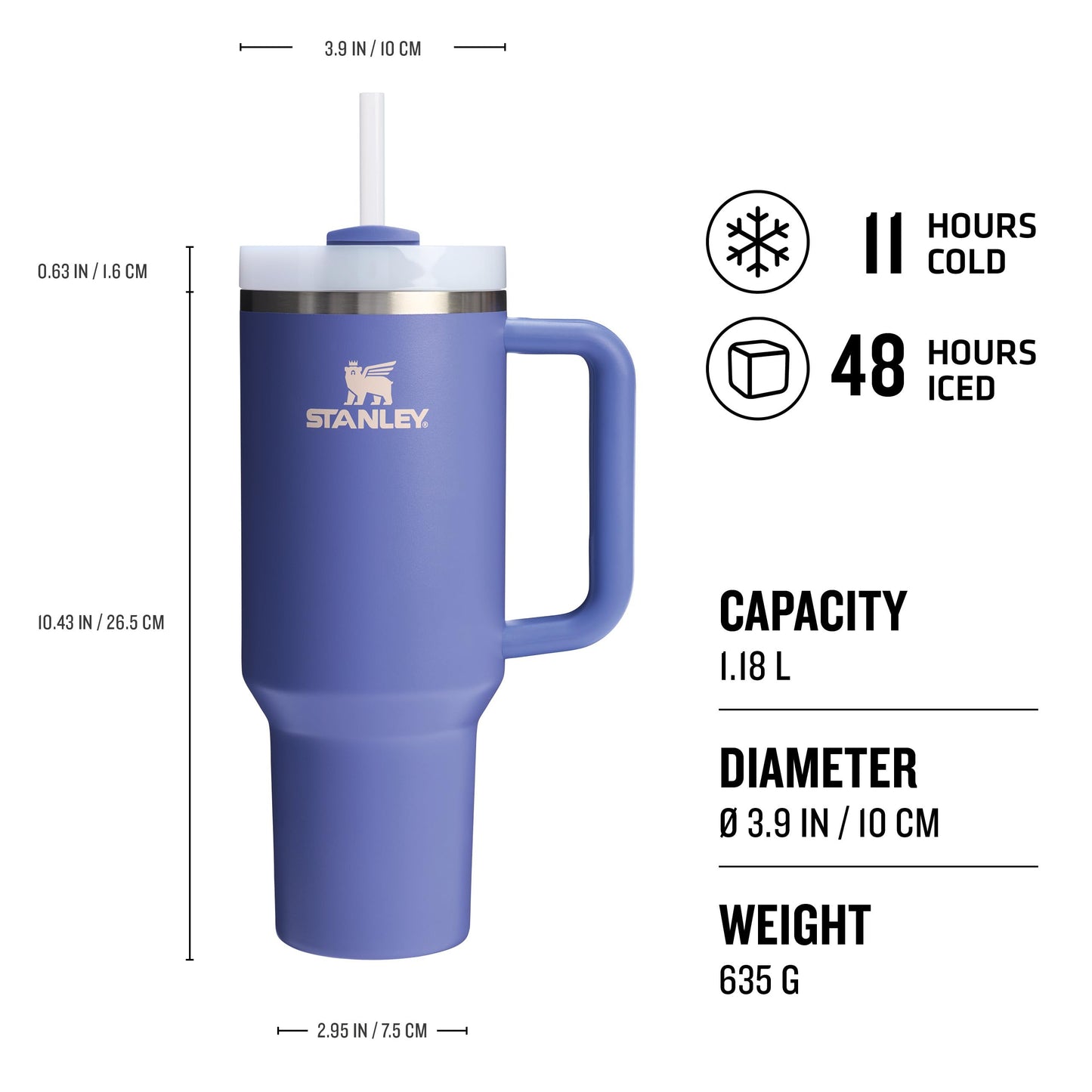 Stanley Quencher H2.0 Flowstate Tumbler 1.2L - Lupine