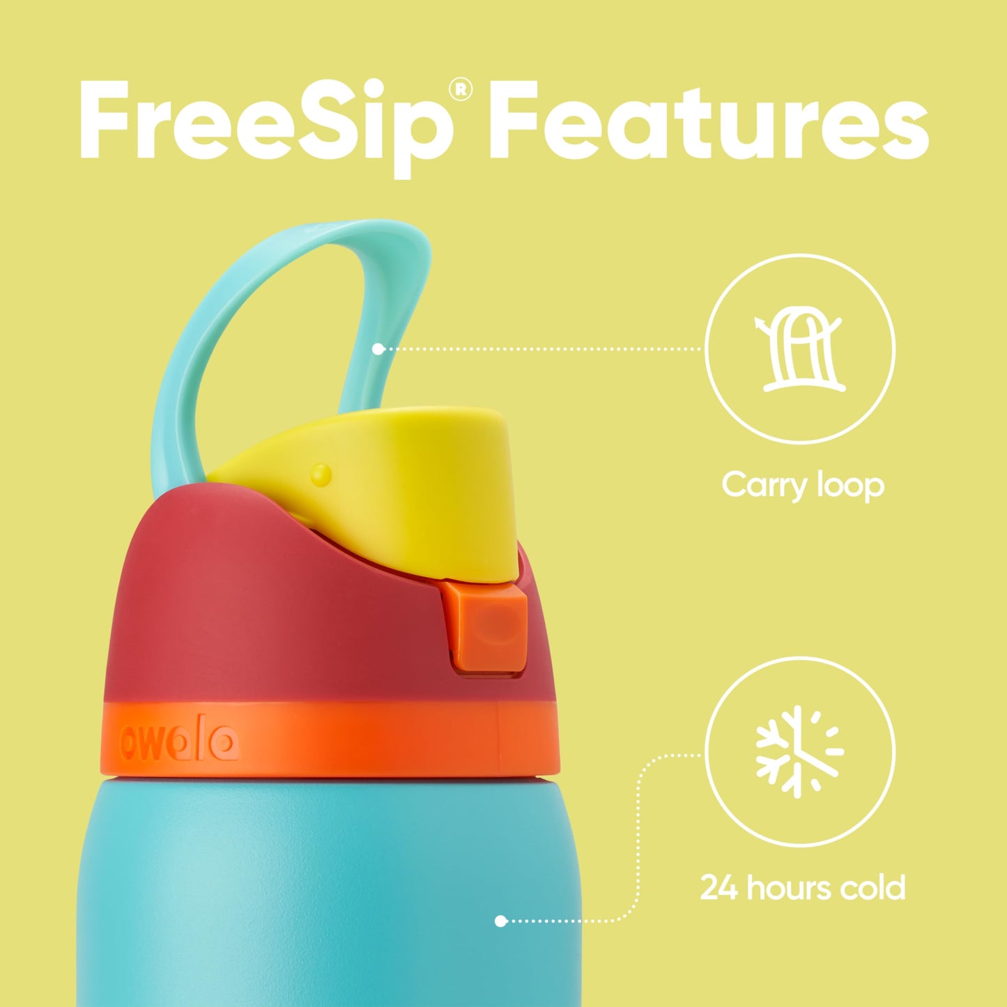 Owala FreeSip Insulated Stainless Steel Water Bottle, 945ml, Summer Sweetness