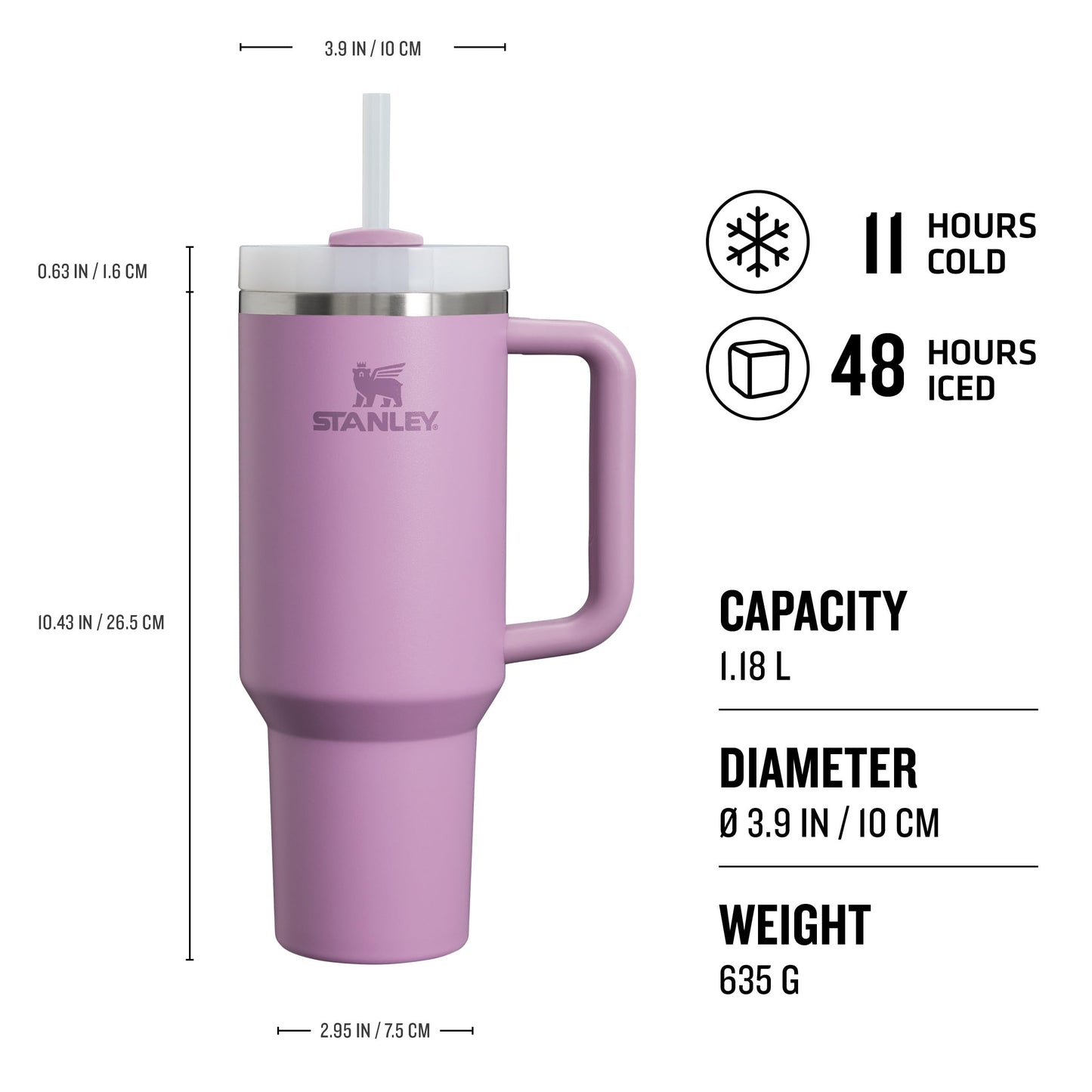 Stanley Quencher H2.0 Flowstate Tumbler 1.2L - Lilac