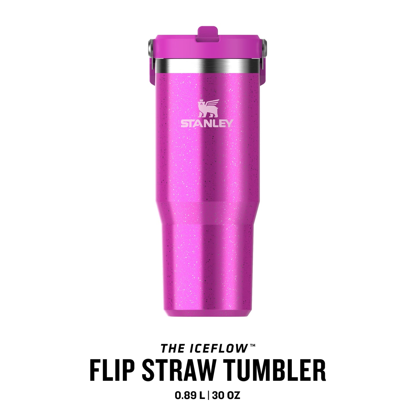 STANLEY Flip Straw Tumbler 1.0 Water Bottle with Straw 0.89L - Punch Shimmer