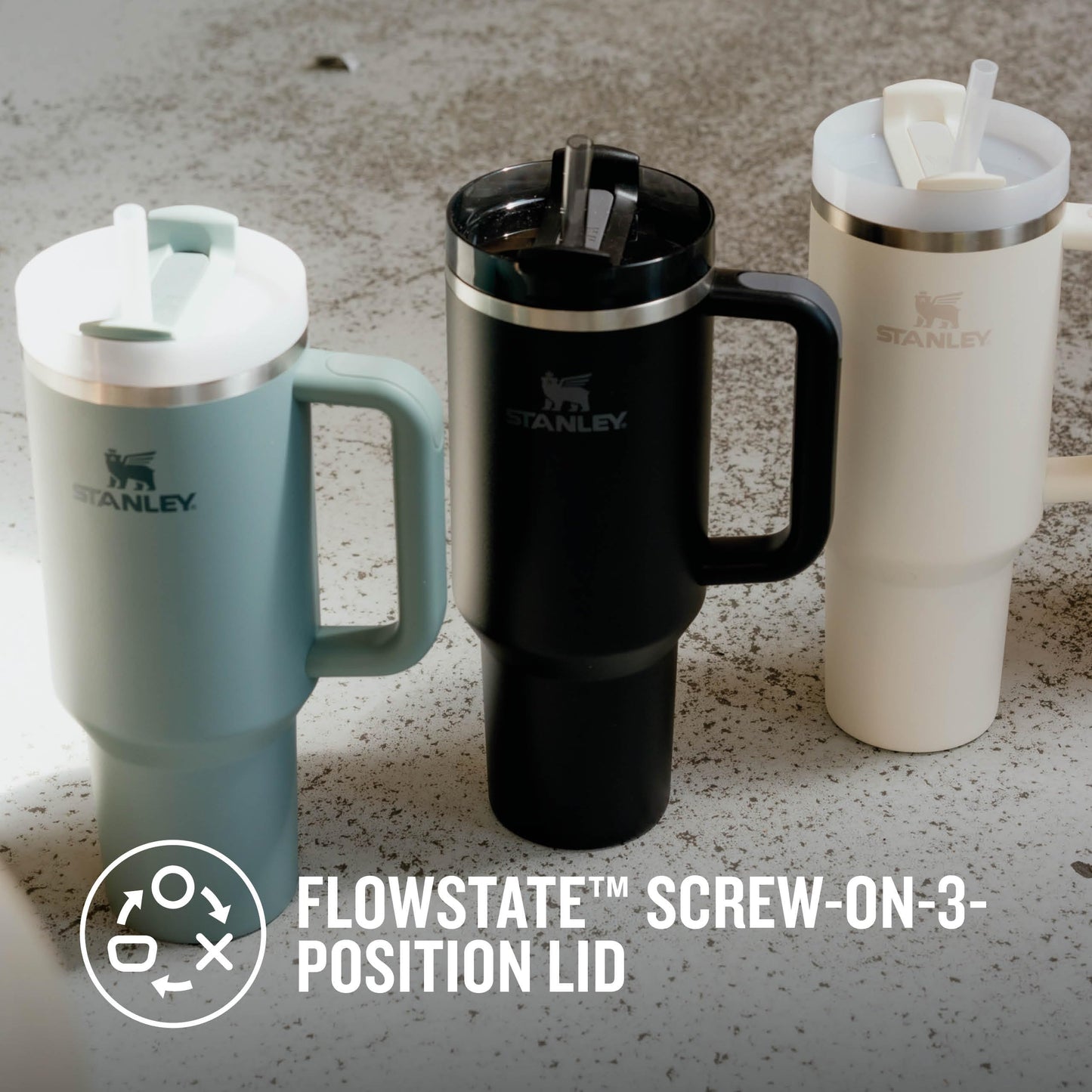 Stanley Quencher H2.0 Flowstate Tumbler 1.2L - Black